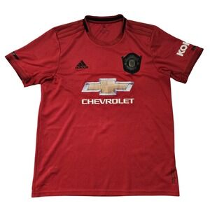 Manchester United Shirt Boys Large Premier League Soccer Adidas Climalite Treble